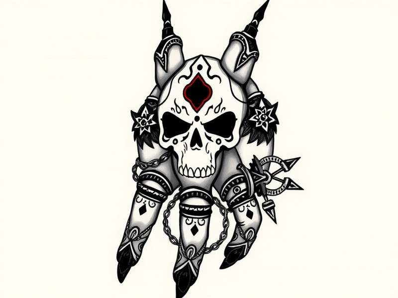 असुर सोल ईटर हैंड टैटू डिजाइन