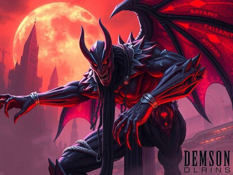 Epic battle scene concept art reminiscent of Asura's Wrath