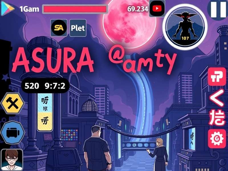 Classical Indian art depicting an Asura in combat with a Deva, showcasing intricate details and dynamic posture.