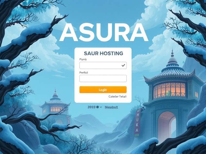 Asura Hosting Login Portal Interface on desktop and mobile