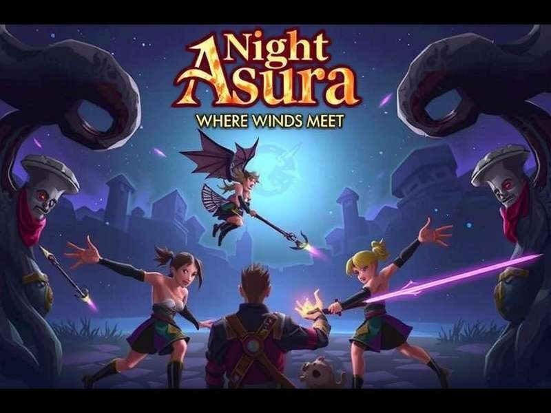 Concept art of a dark fantasy landscape with a warrior standing atop ruins, winds swirling around