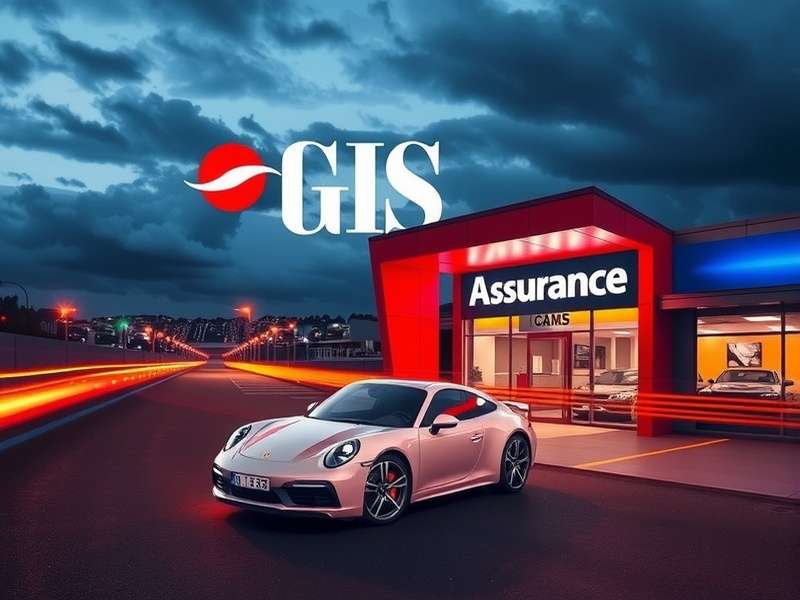 A heavily modified armored vehicle inside a fortified garage in Asura, showcasing various Assurance Auto upgrade stickers