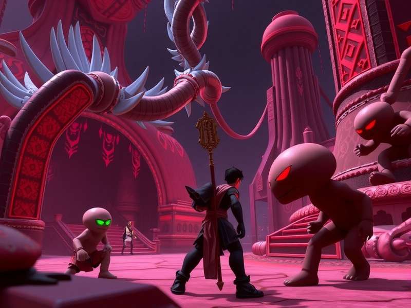 Epic concept art of Asura character in a dynamic pose, representing power and wrath