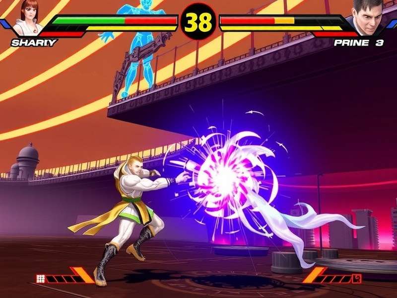 Asura in his six-armed Berserker form facing the colossal deity Wyzen