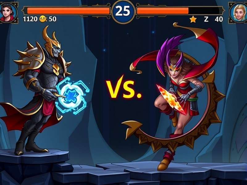 Epic battle scene depicting two powerful deities clashing amidst cosmic energy