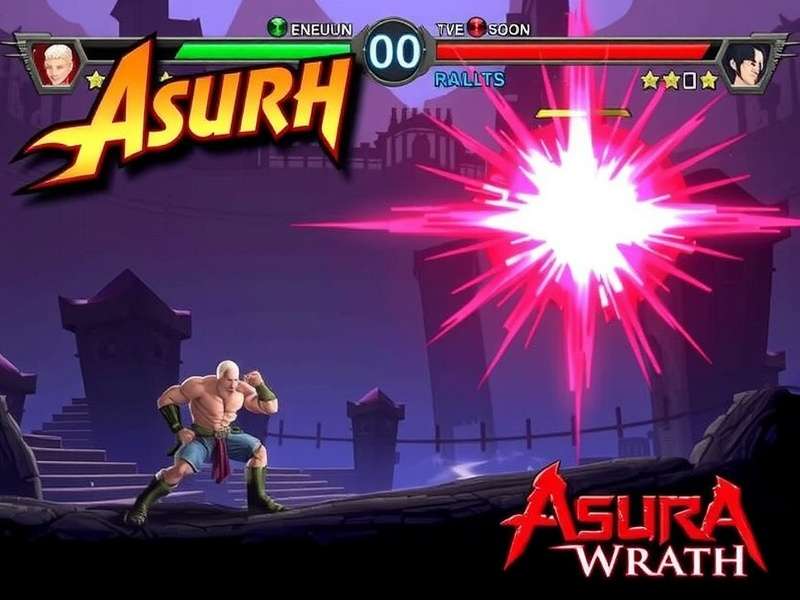 Asura's Wrath gameplay screenshot showing the protagonist in rage mode