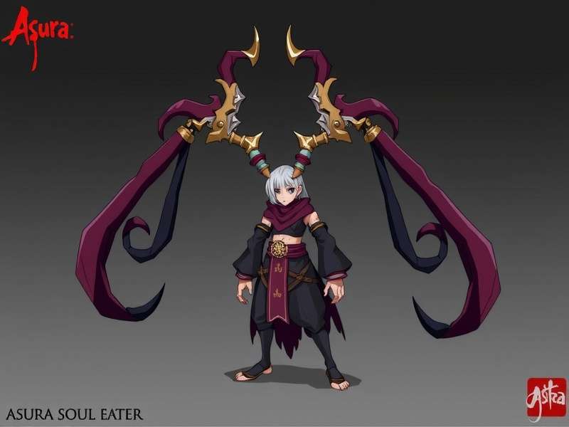 Asura Soul Eater Full Body – complete form with golden aura and devastating power