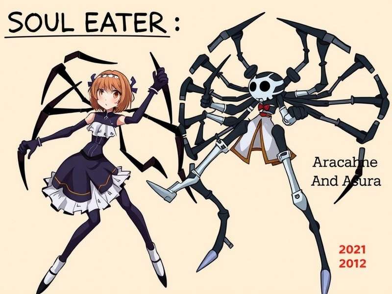 Soul Eater Arachne And Asura — epic boss battle artwork depicting the Spider Queen and the Mad God