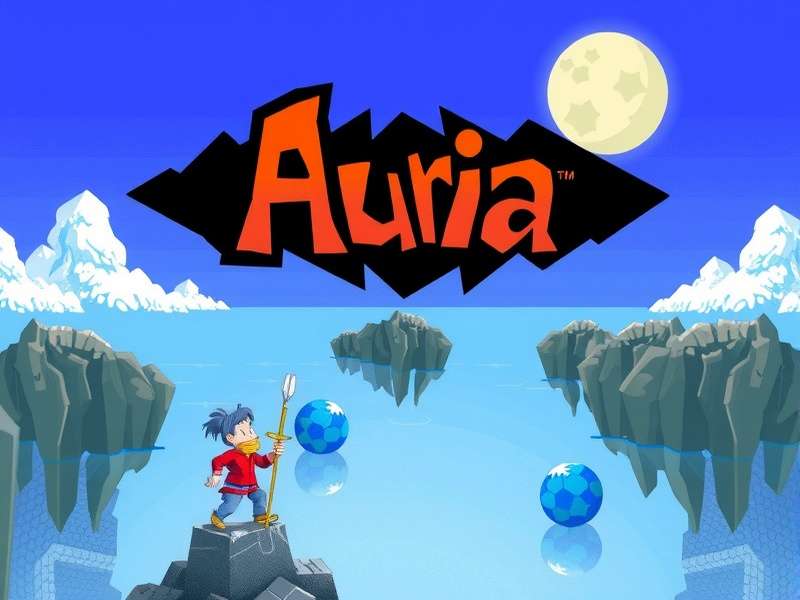 Auria mythical realm landscape featuring Asura's fortress and glowing sacred trees